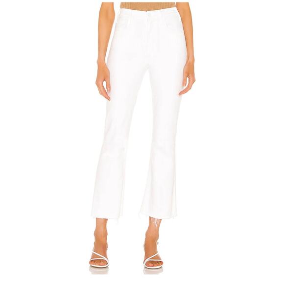 MOTHER The Hustler Ankle Fray in Fairest Of Them All white size 30 (New)